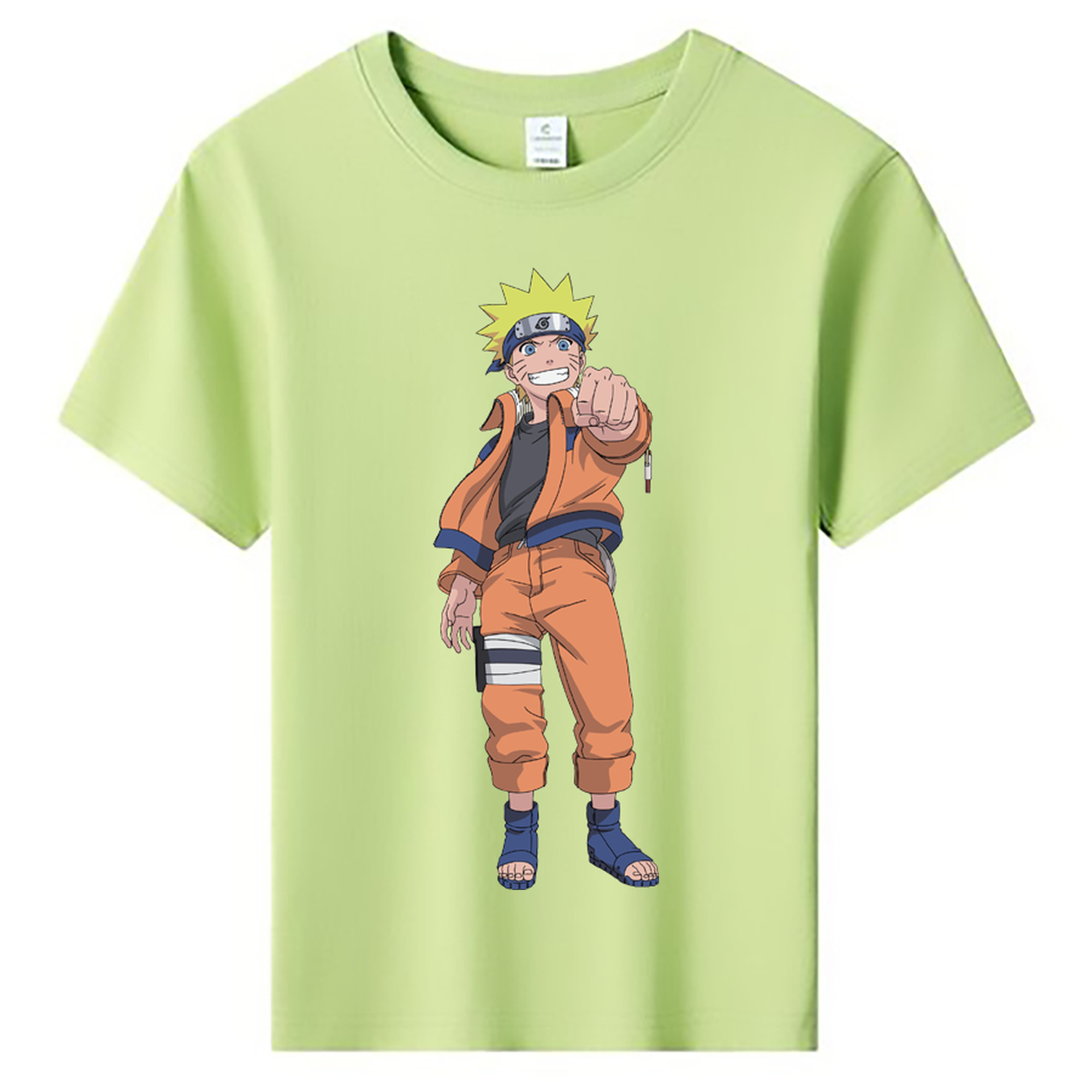 （画像用） NARUTO -ナルト- うずまき ナルト Uzumaki Naruto 綿100％キッズTシャツ（フロントプリント）